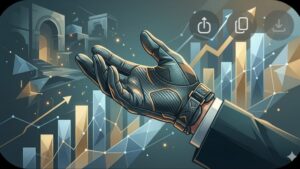 Стильная иллюстрация премиальных перчаток CS2 для статьи об инвестициях в скины игры